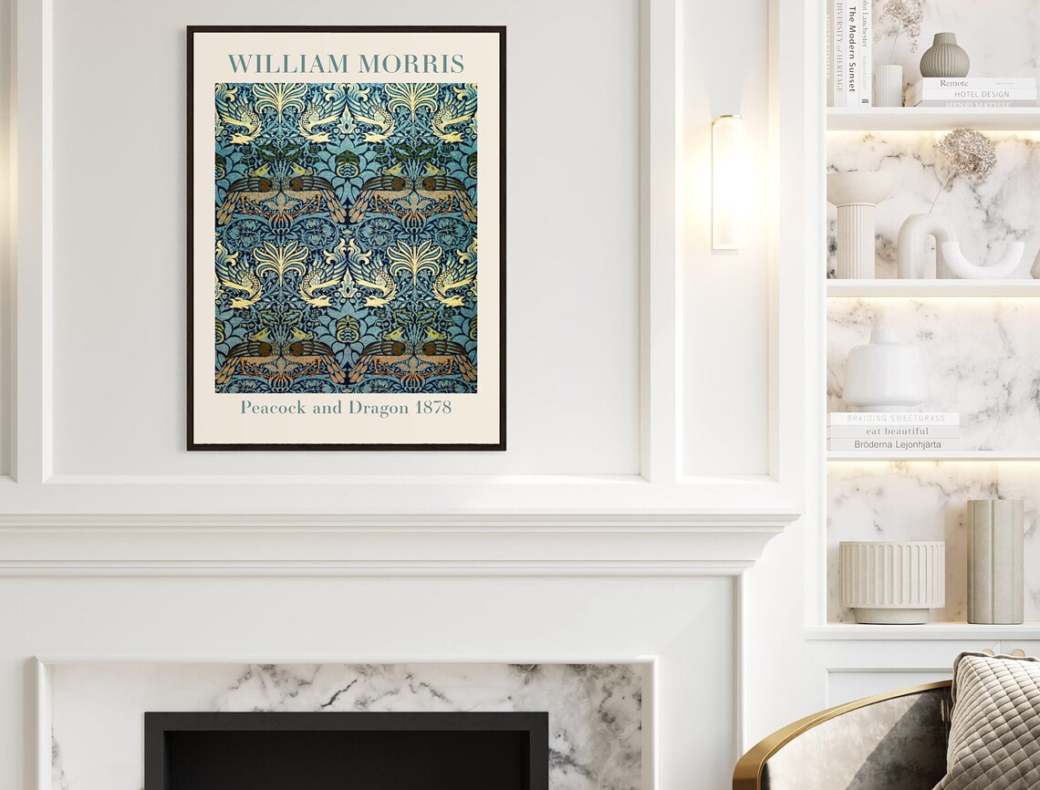William Morris Peacock And Dragon, Botanical Art Print - Image 5