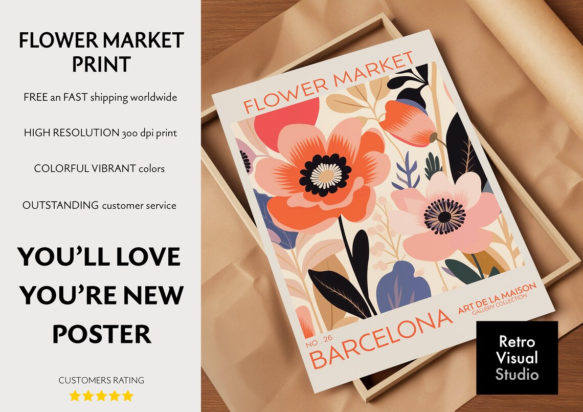 Flower Market Botanical Decor, Matisse Print - Image 3