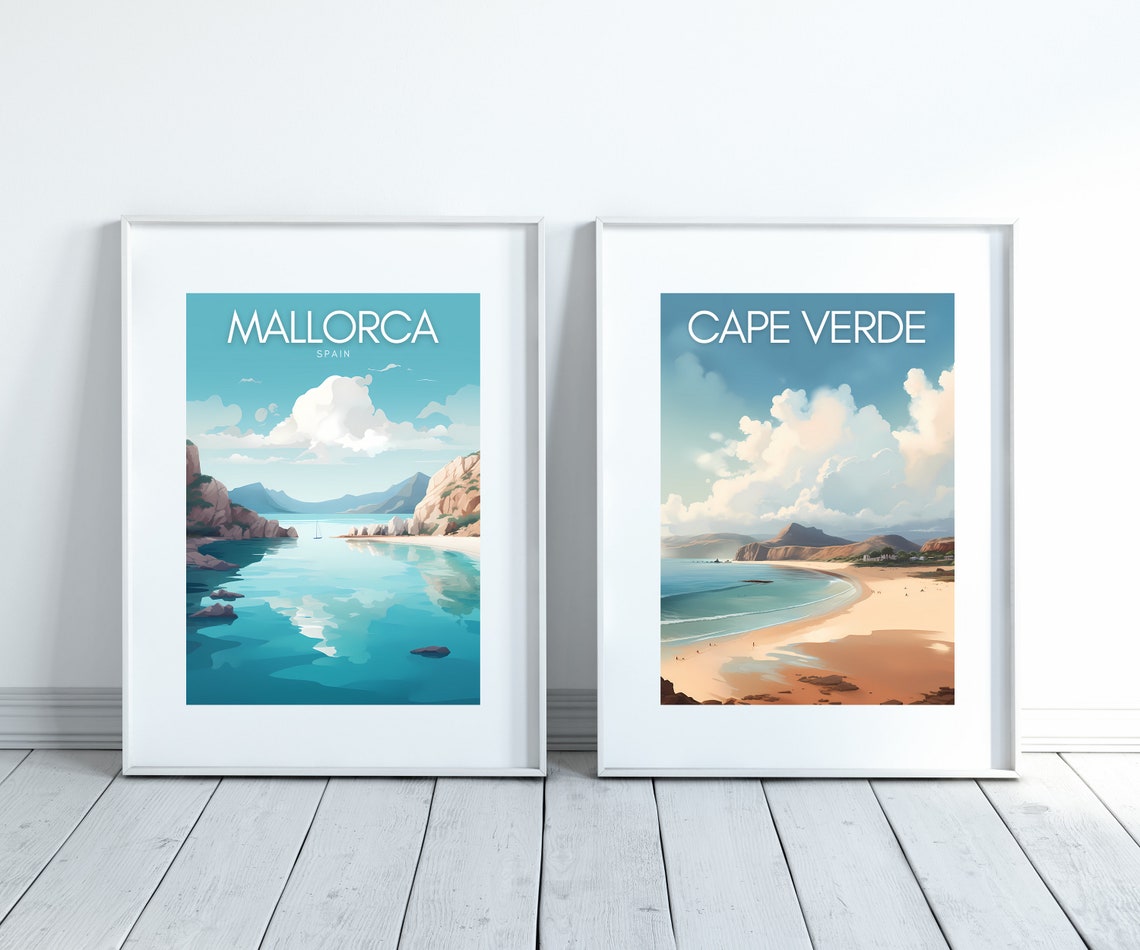 Cape Verde Turquoise Beach Golden Sand Coastal Paradise Poster - Image 2