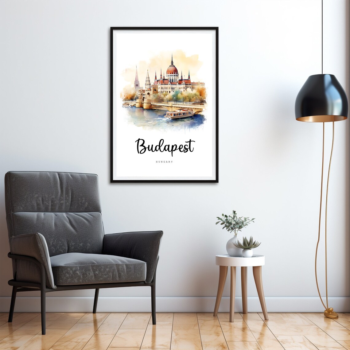 Budapest Hungary Travel Poster Budapest City Print Hungary Wall Art Europe Prints Art Budapest Watercolor Painting Travel Gift - Image 4