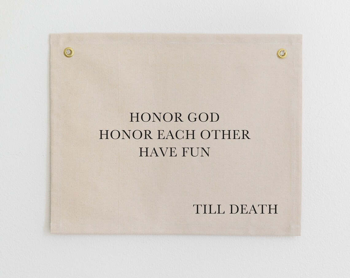 Honor God Honor Each Other Wedding Sign Art Print