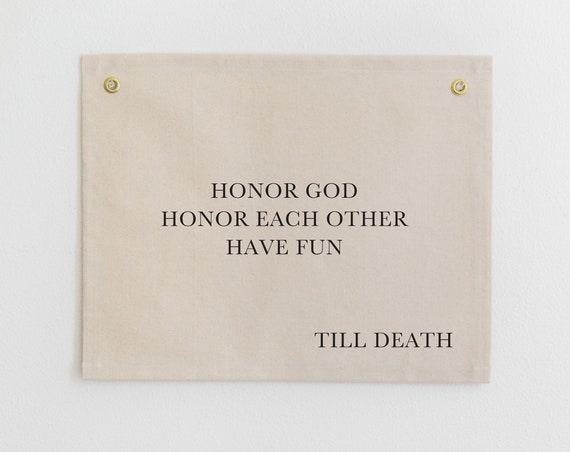 Honor God Honor Each Other Wedding Sign Art Print