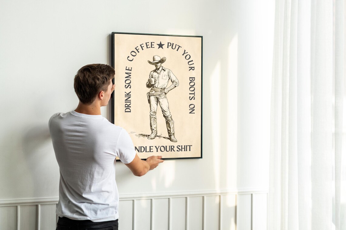 Coffee Cowboy - Vintage Travel Poster - Image 6