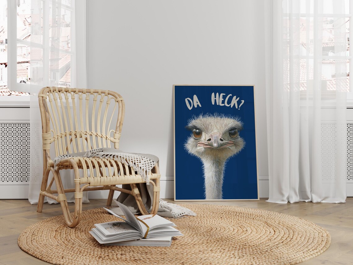 Da Heck Funny Ostrich Dorm Room Decor - Image 6