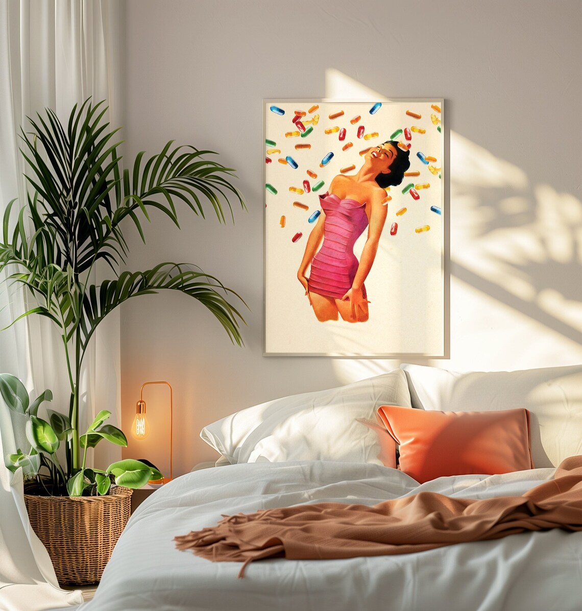 Pill Of Bliss 2 Vintage Collage Poster