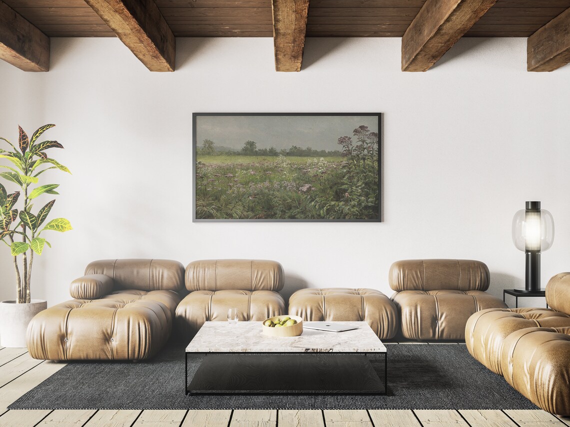 Vintage Oil Landscape Painting Art Print - Image 4