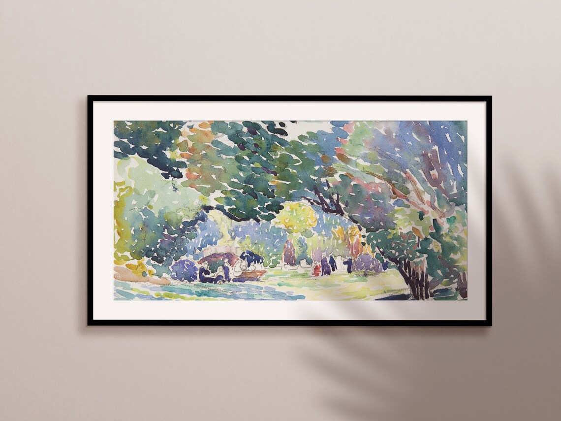 Watercolor Landscape Art Print, Frame TV Style - Image 2