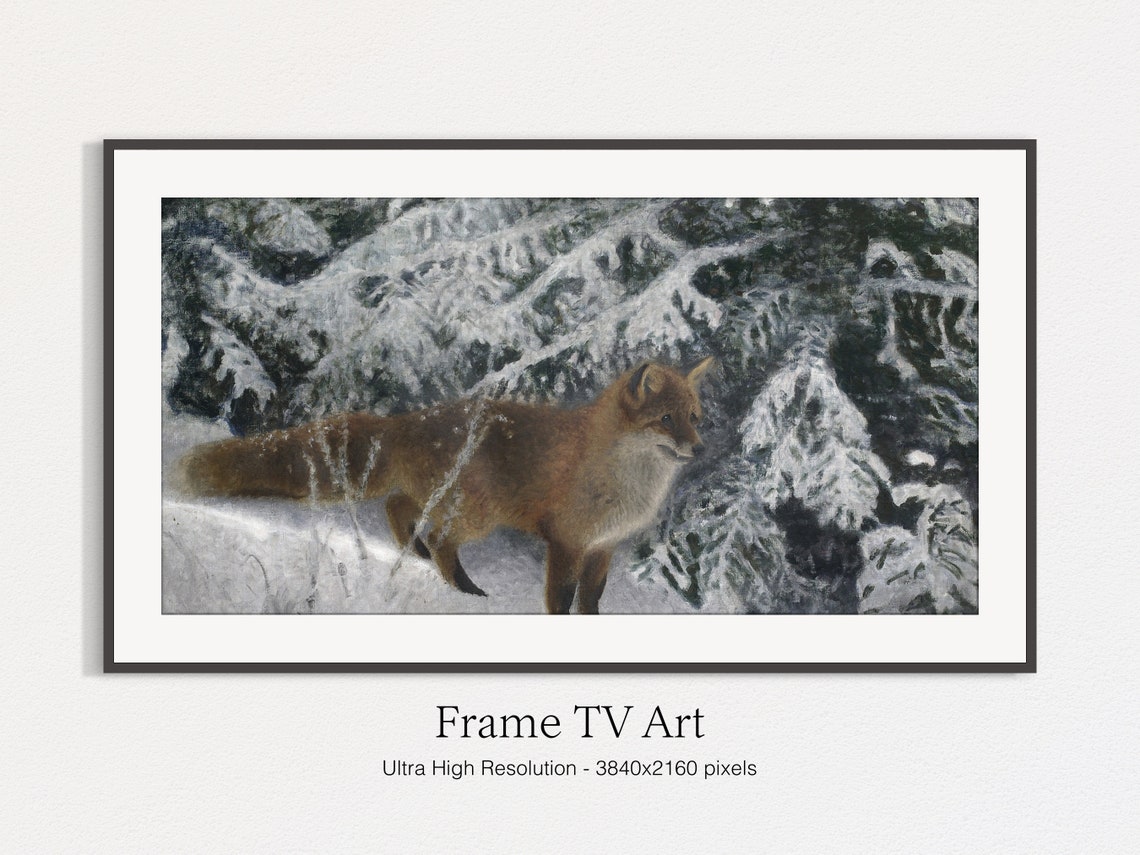 Fox In Winter Painting for Frame TV - Image 4