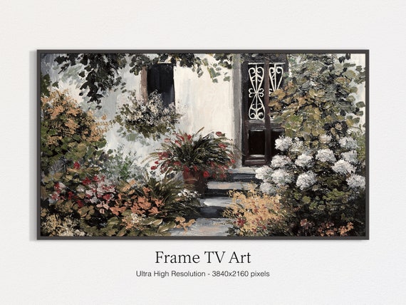 Botanical Vintage Garden TV Art, Summer Flowers