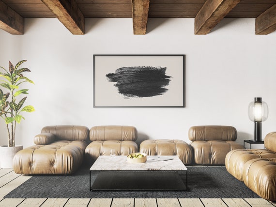 Frame Tv Art Abstract Art Beige Sand White Abstract Modern Minimalist Art Abstract Brush Strokes