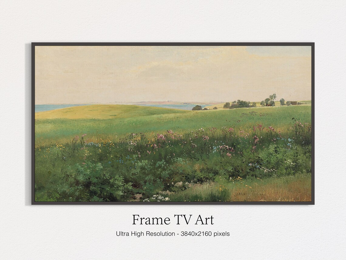Summer Field Scenery Classic Oil Art Poster