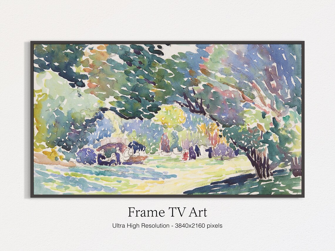 Watercolor Landscape Art Print, Frame TV Style