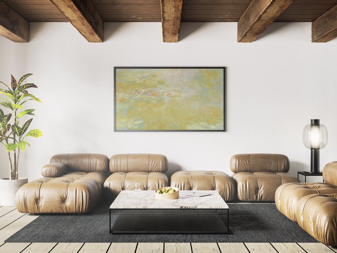 Vintage Oil Painting Abstract Monochrome Art Print