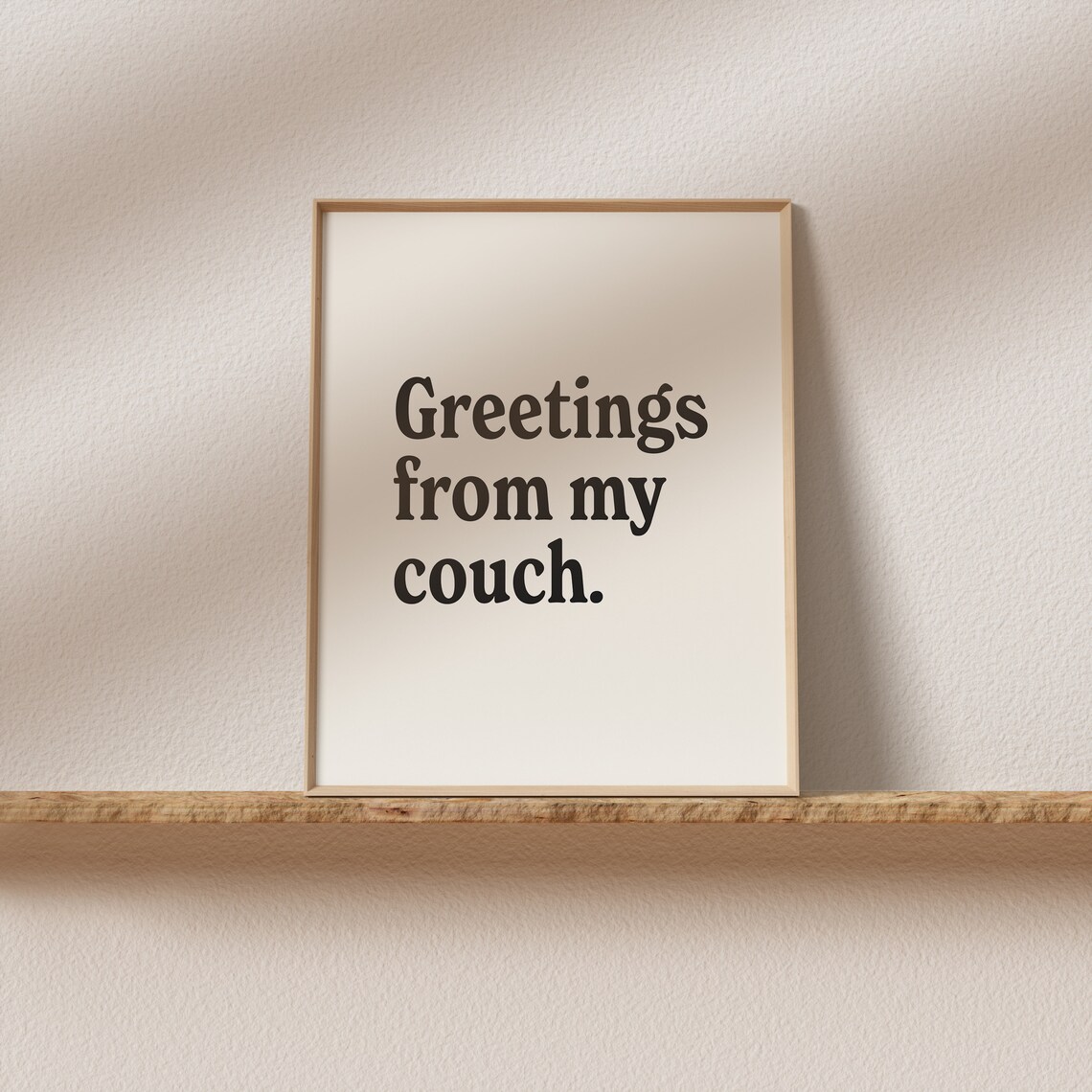 Greetings From My Couch Retro Typography Art Print - Image 2