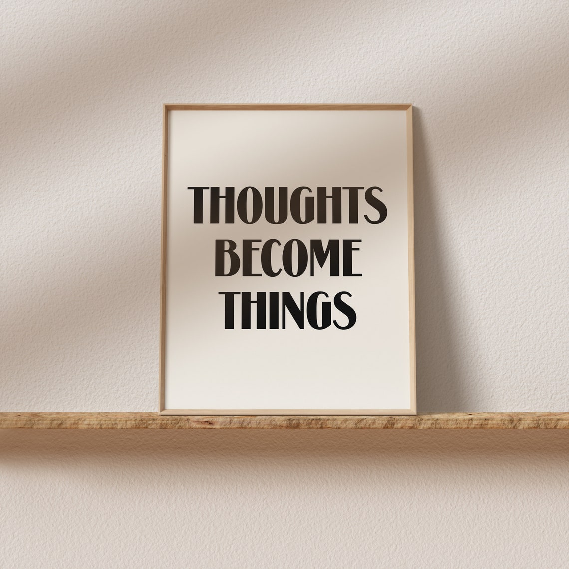 Thoughts Become Things Tall Condensed Serif Affirmation Poster - Image 2