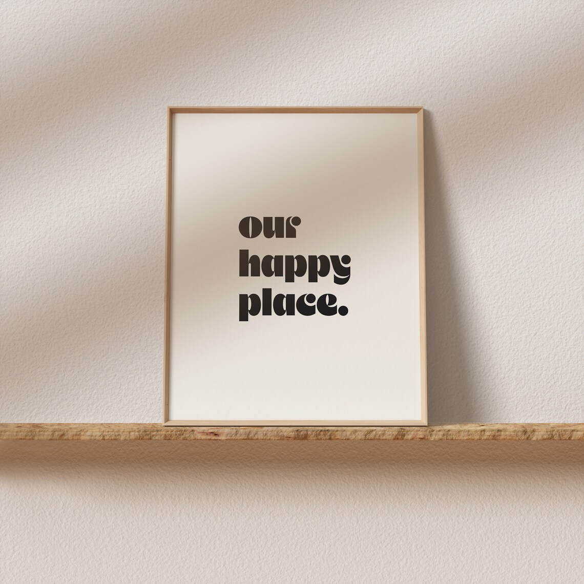Our Happy Place Minimal Typography Art Print - Image 3
