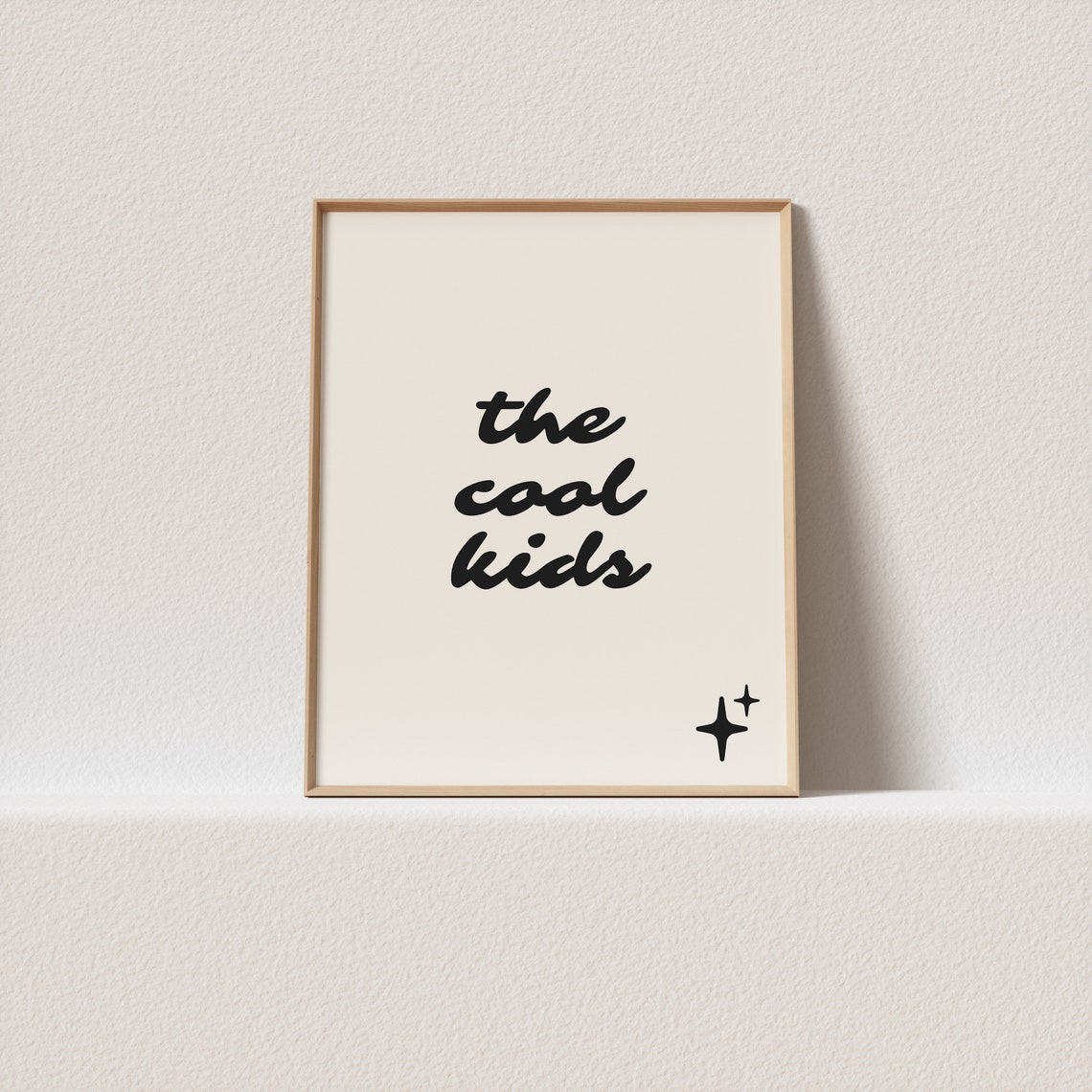 The Cool Kids Fun Trendy Script Typography Portrait Wall Art