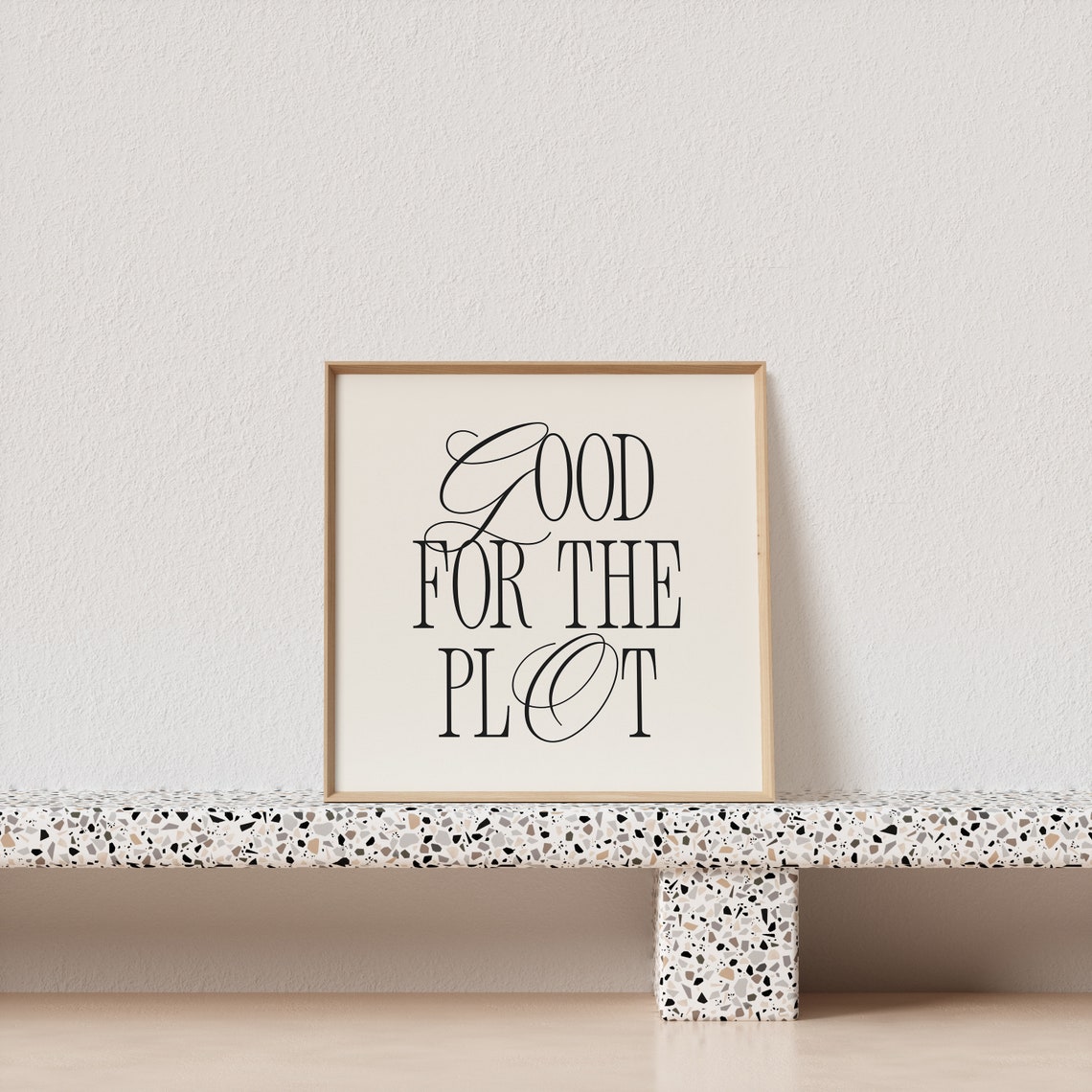 Good For The Plot Elegant Typography Poster Cream Minimal Serif Art - Image 4