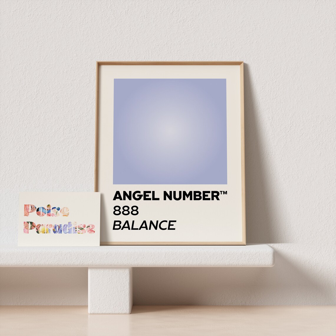 Angel Number 888 Balance Aura Gradient Spiritual Quote Art Poster - Image 4
