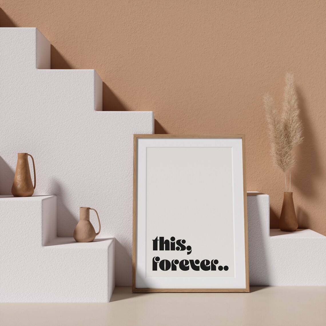 Forever Retro Mid-Century Typography Art Print - Image 2