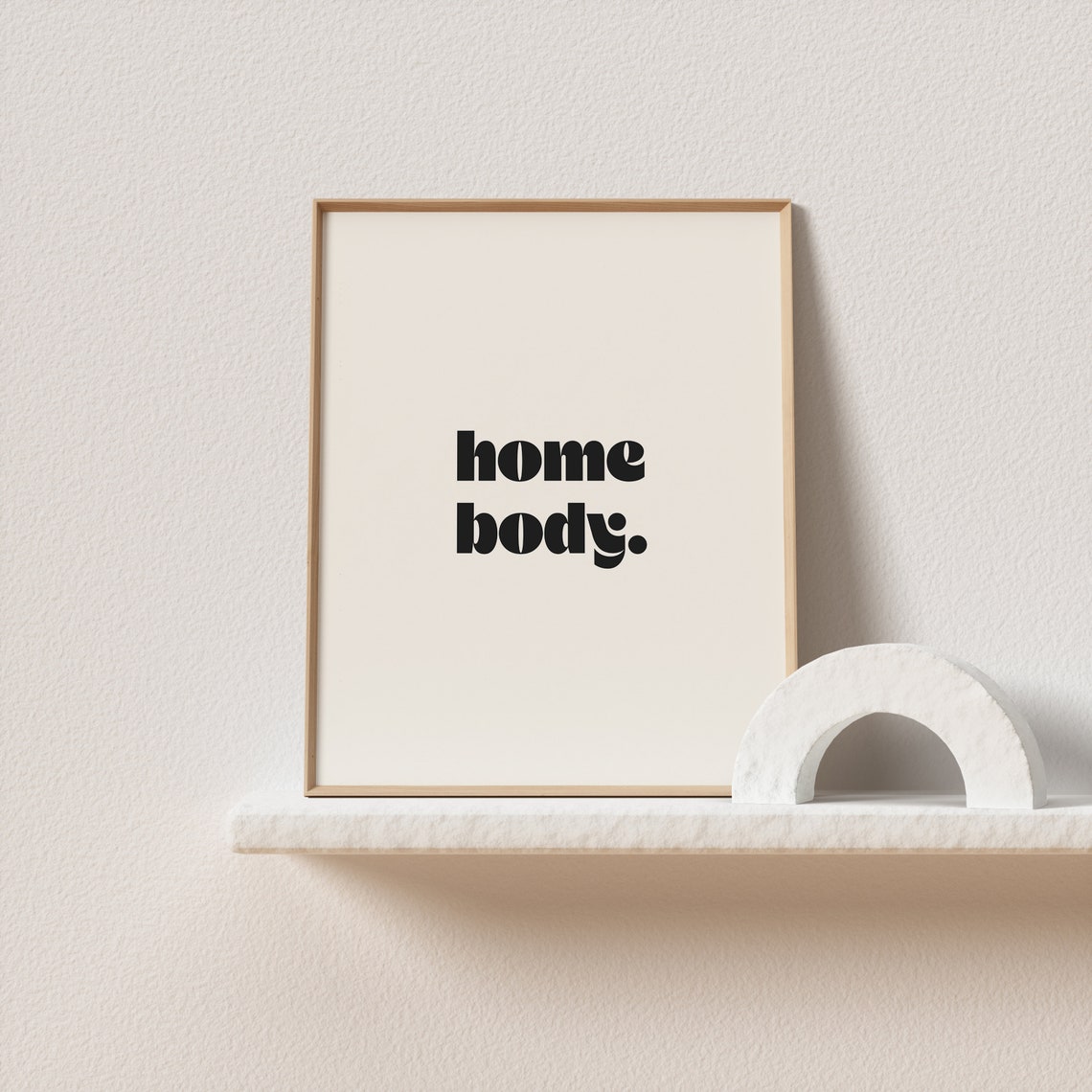 Home Body Groovy Lowercase Bold Typography Retro Quote Poster - Image 3