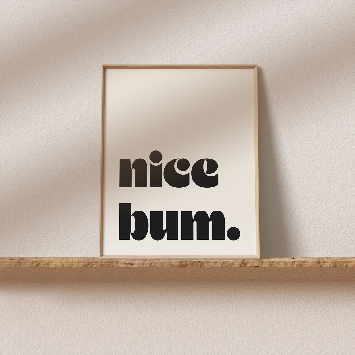 Nice Bum Mid-Century Typography Art Print - Image 2