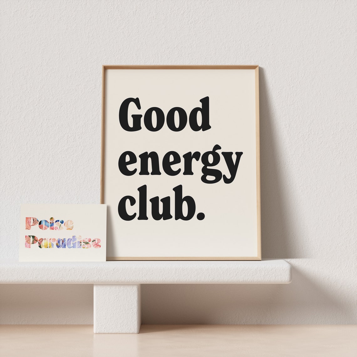 Good Energy Club Bold Retro Typography Positive Quote Poster - Image 4