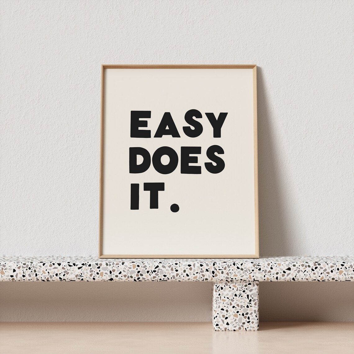 Easy Does It Quirky Typography Art Print - Image 3