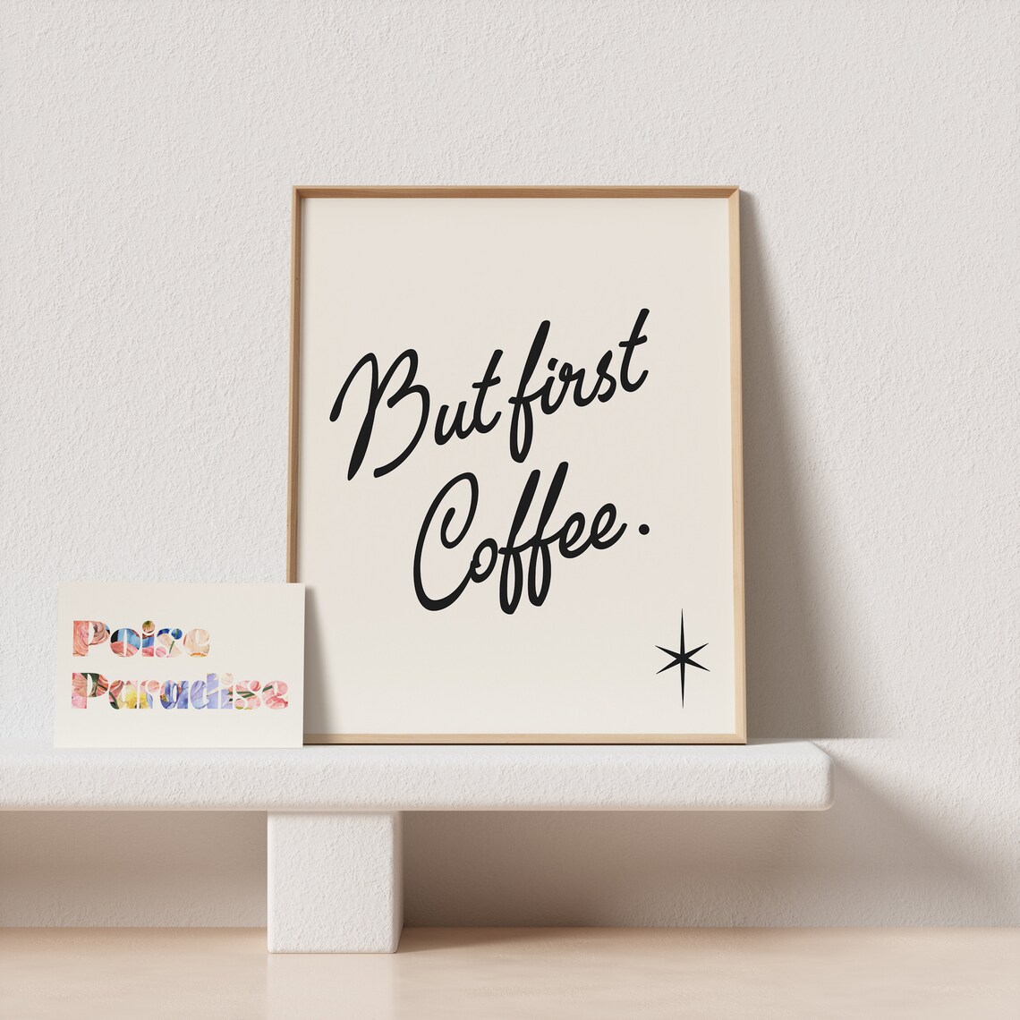 But First Coffee Mid-Century Typography Art Print - Image 4