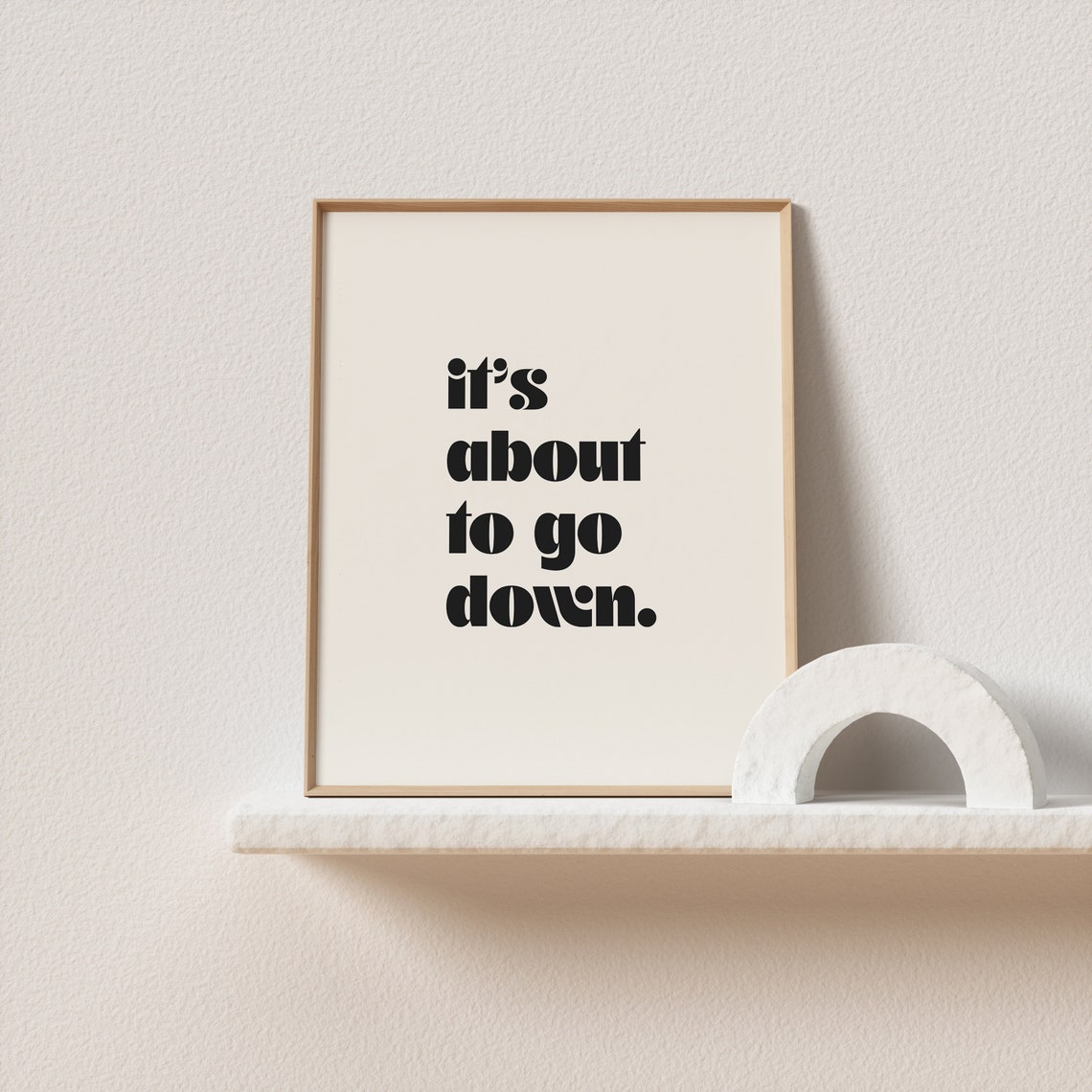 Its About To Go Down Funny Retro Party Typography Quote Poster - Image 2