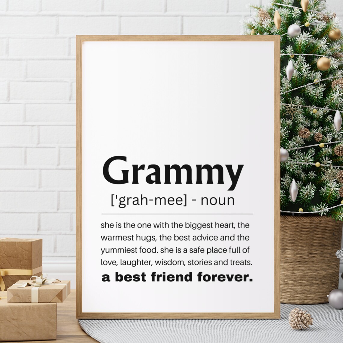 Grammy Definition Sign Best Friend Forever Gift Family Poster - Image 7