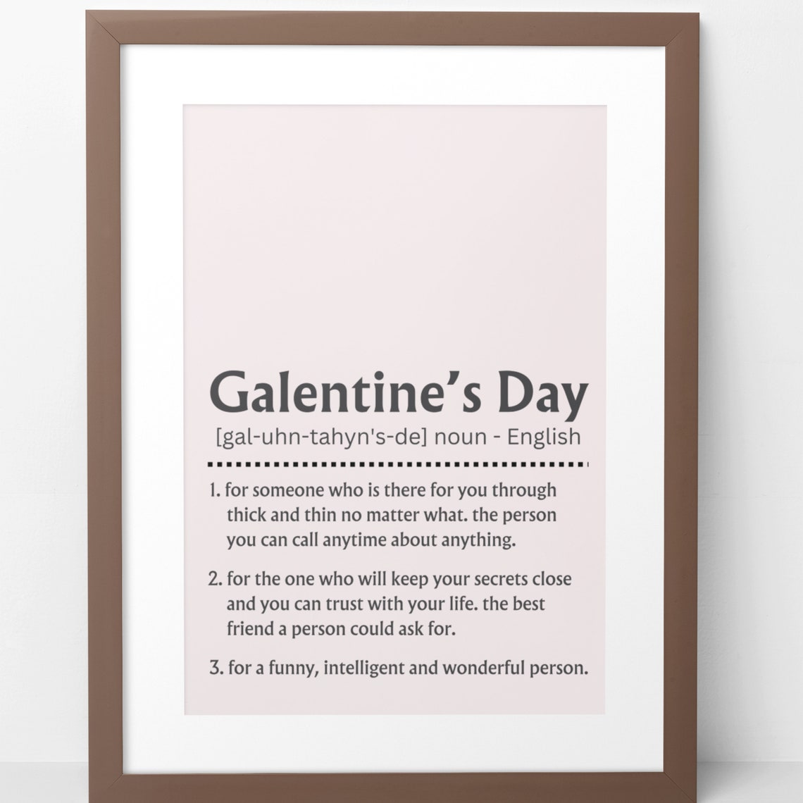 Galentines Day Definition Sign Best Friend Gift For Her Poster - Image 6