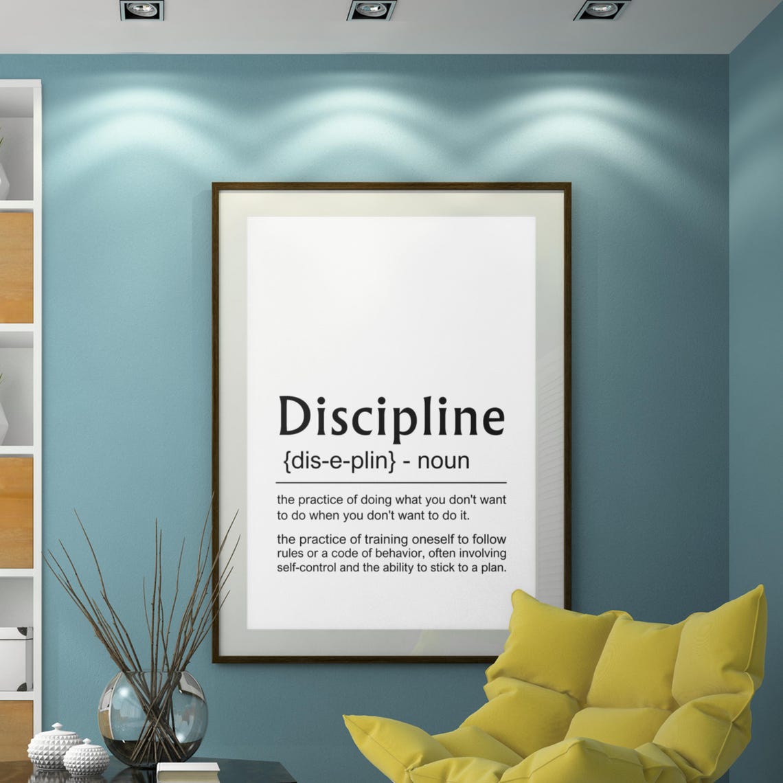 Discipline Definition Dictionary Meaning Motivational Office Poster - Image 6