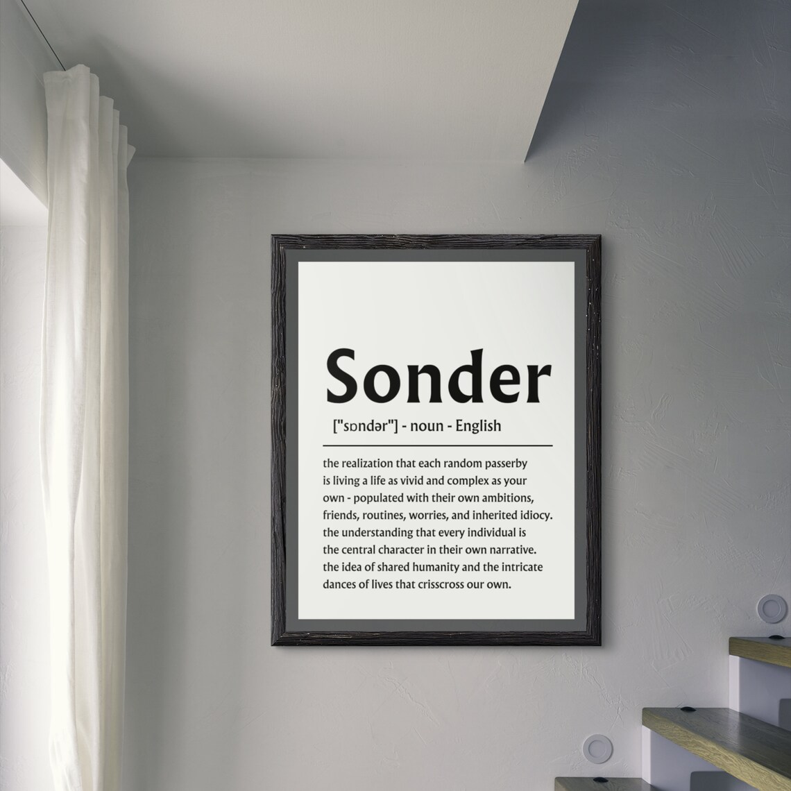 Sonder Definition Minimalist Poster, Word Art Print - Image 2