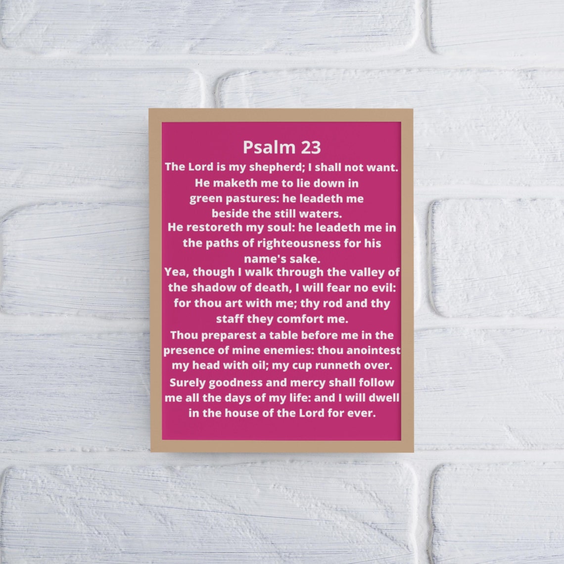 Psalm 23 Poster Bible Artwork Print Instant Scripture - Image 4