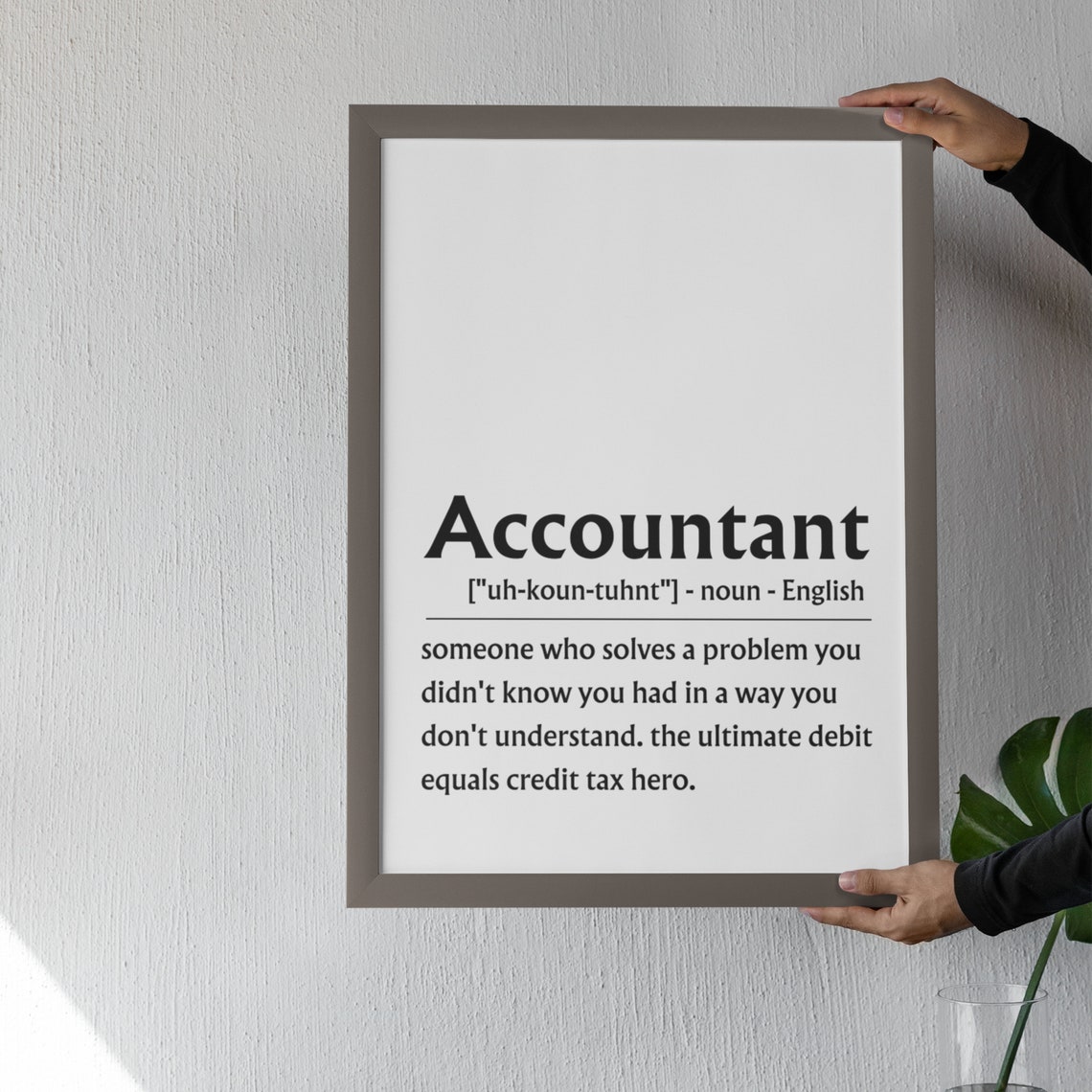 Accountant Definition Sign Funny Tax Hero Gift Office Poster - Image 2