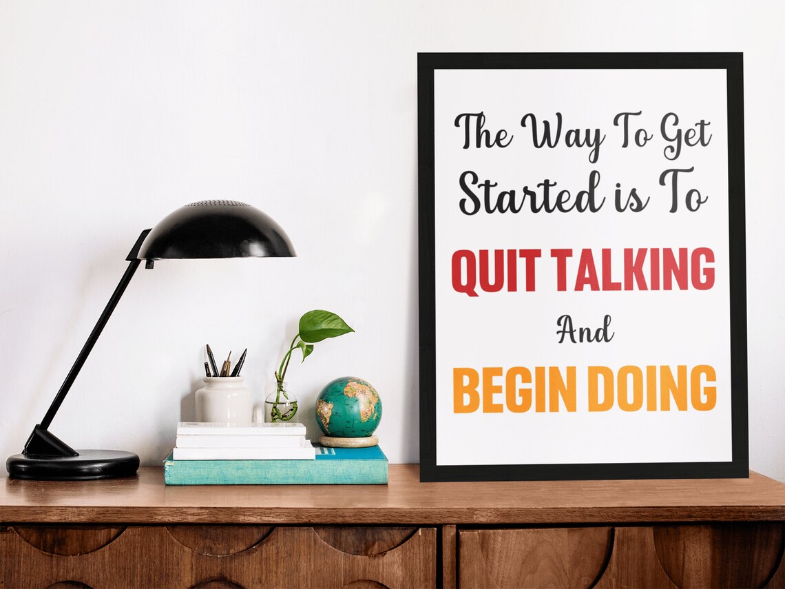 Motivational Quote Art Print, Start Doing Today - Image 5
