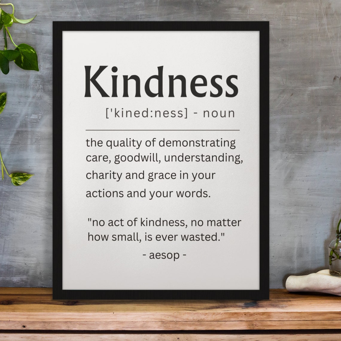 Kindness Definition Inspirational Quote Classroom Decor Poster - Image 8