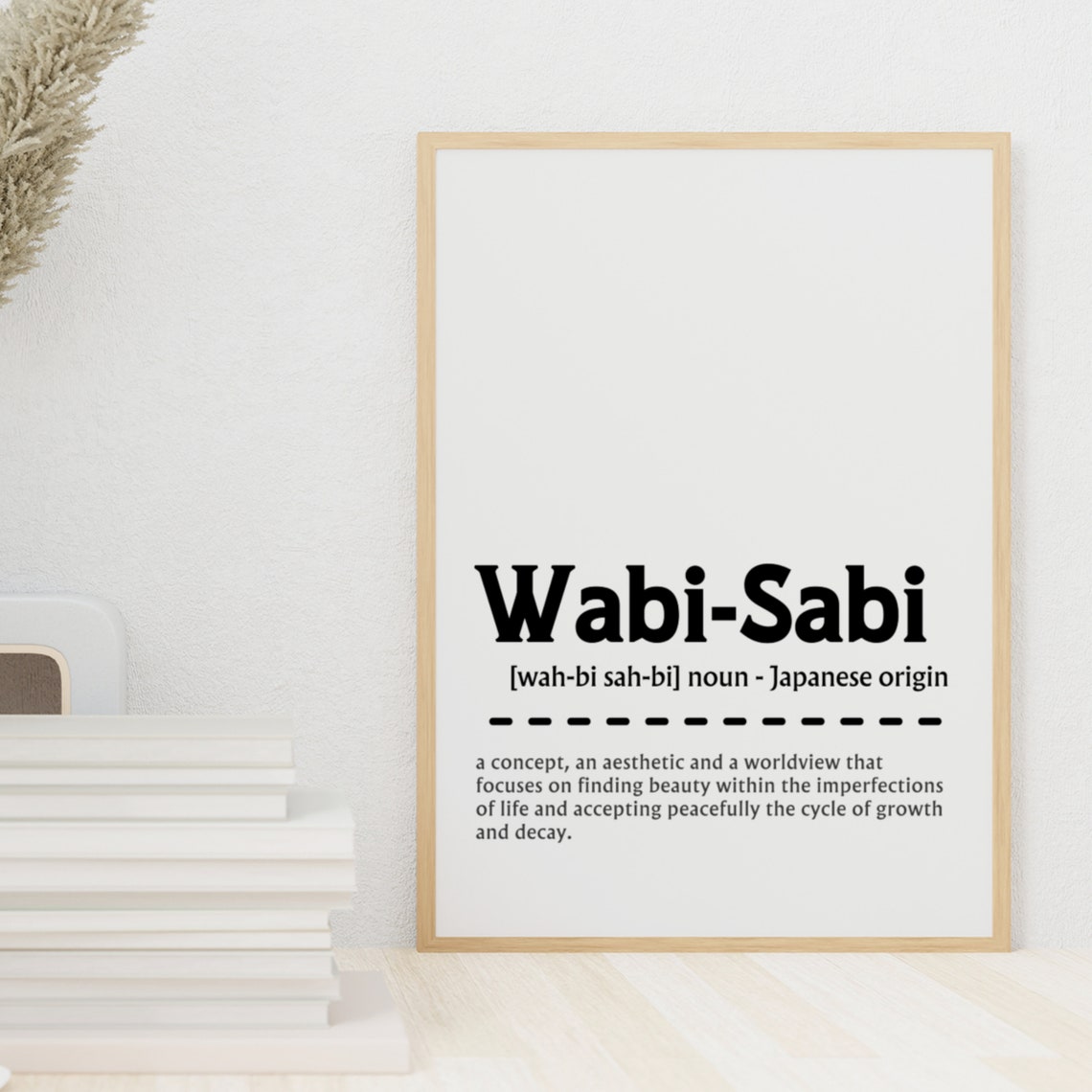 Wabi-Sabi Japanese Philosophy Dictionary Definition Quote Poster - Image 5