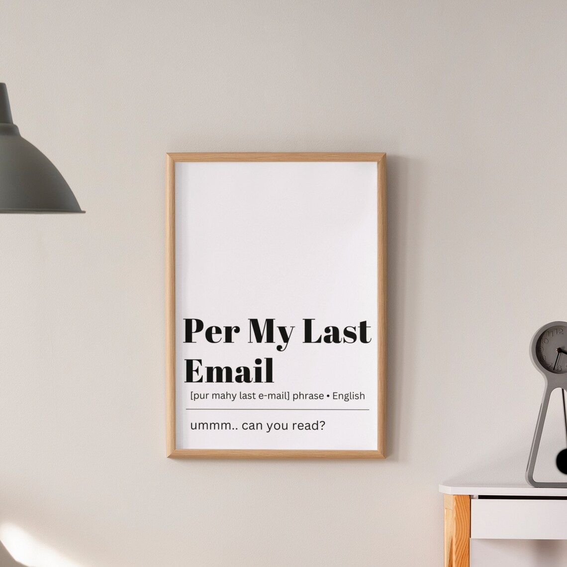 Per My Last Email Definition Meaning Print Funny Email Definition Prints Home Decor Wall Art Instant - Image 7