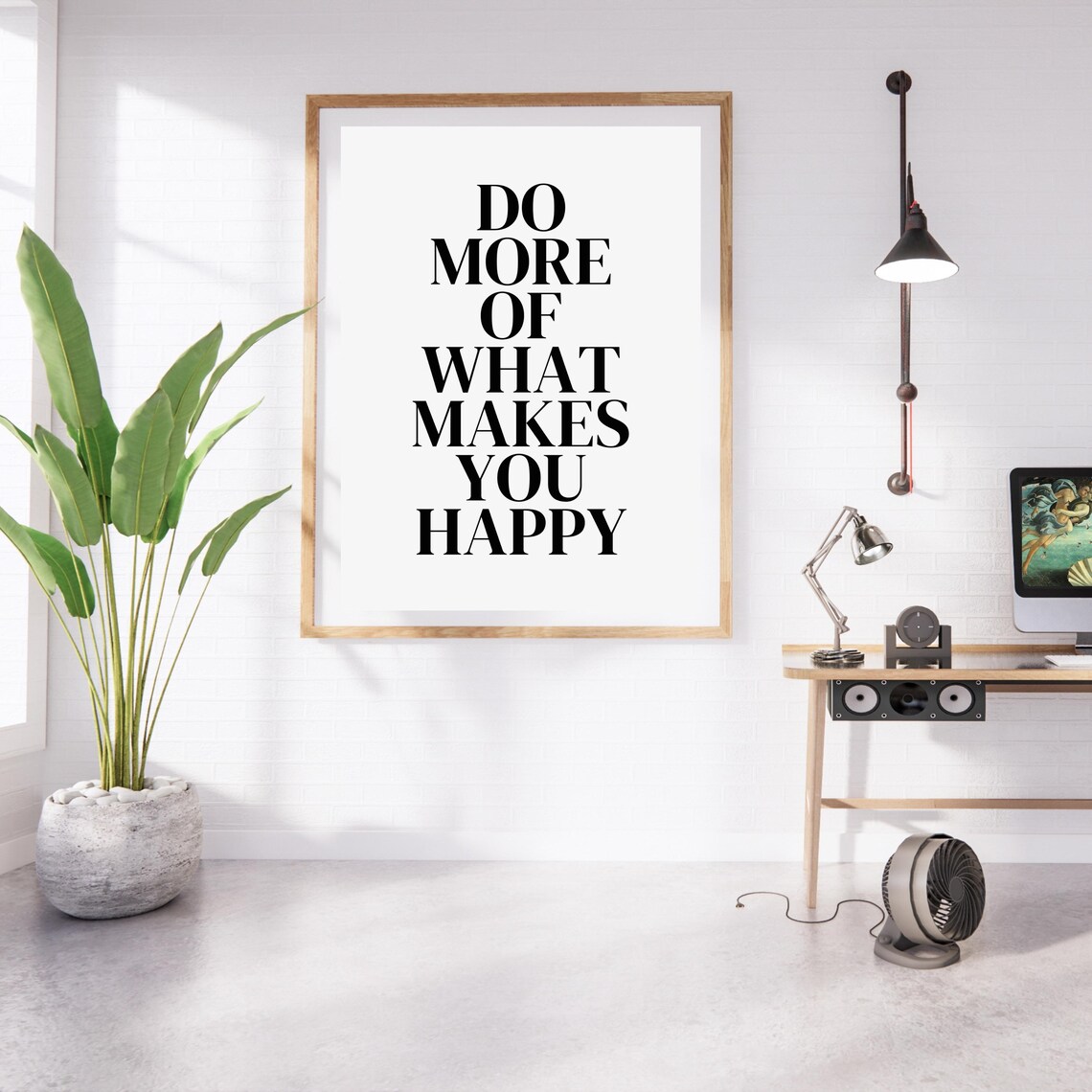 Do More Of What Makes You Happy Minimalist Happiness Quote Poster - Image 4