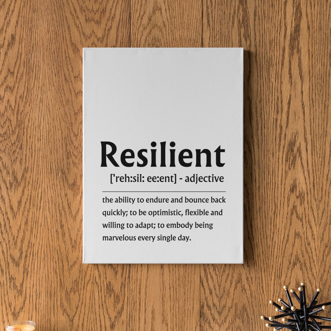 Resilient Definition Inspirational Quote Strength Wall Poster - Image 7