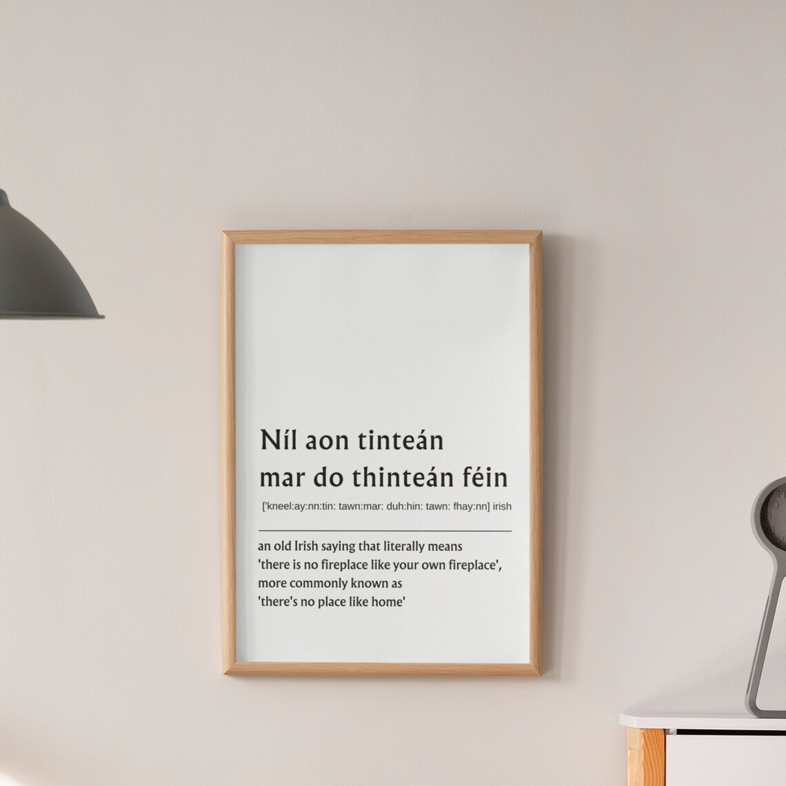 There's No Place Like Home Irish Proverbs Art Print