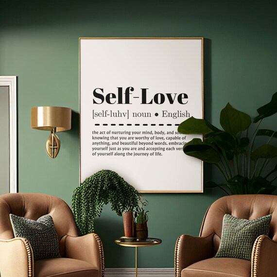 Self-Love Dictionary Definition Self Care Quote Poster for Her