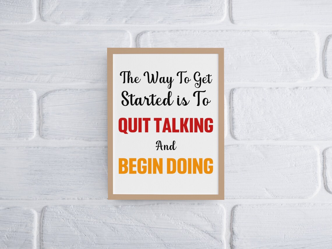 Motivational Quote Art Print, Start Doing Today - Image 10