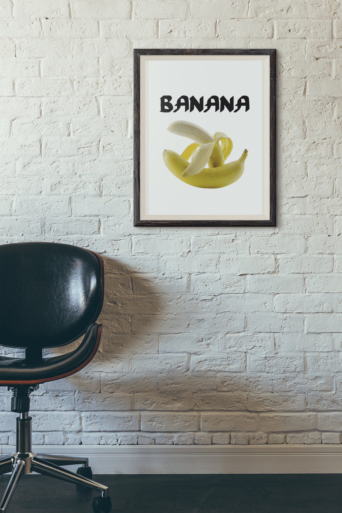 Banana Bold Typography Fresh Fruit Kitchen Wall Poster Decor - Image 3