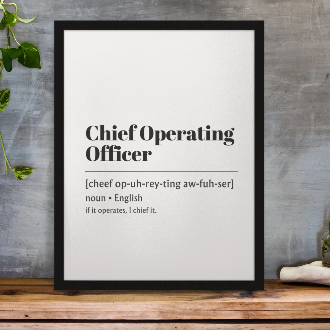 Chief Operating Officer Funny Office Definition Dictionary Poster - Image 3