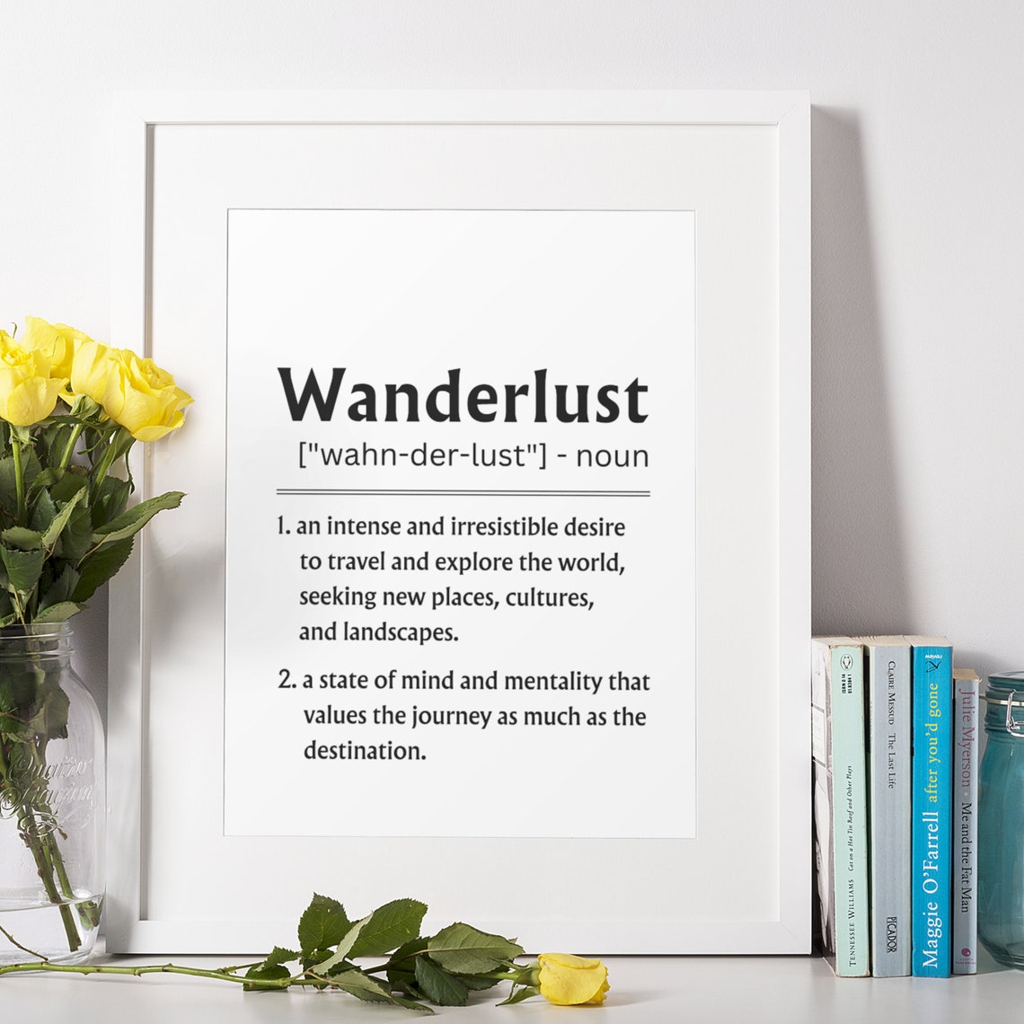 Wanderlust Definition Minimalist Travel Adventure Typography Poster - Image 4