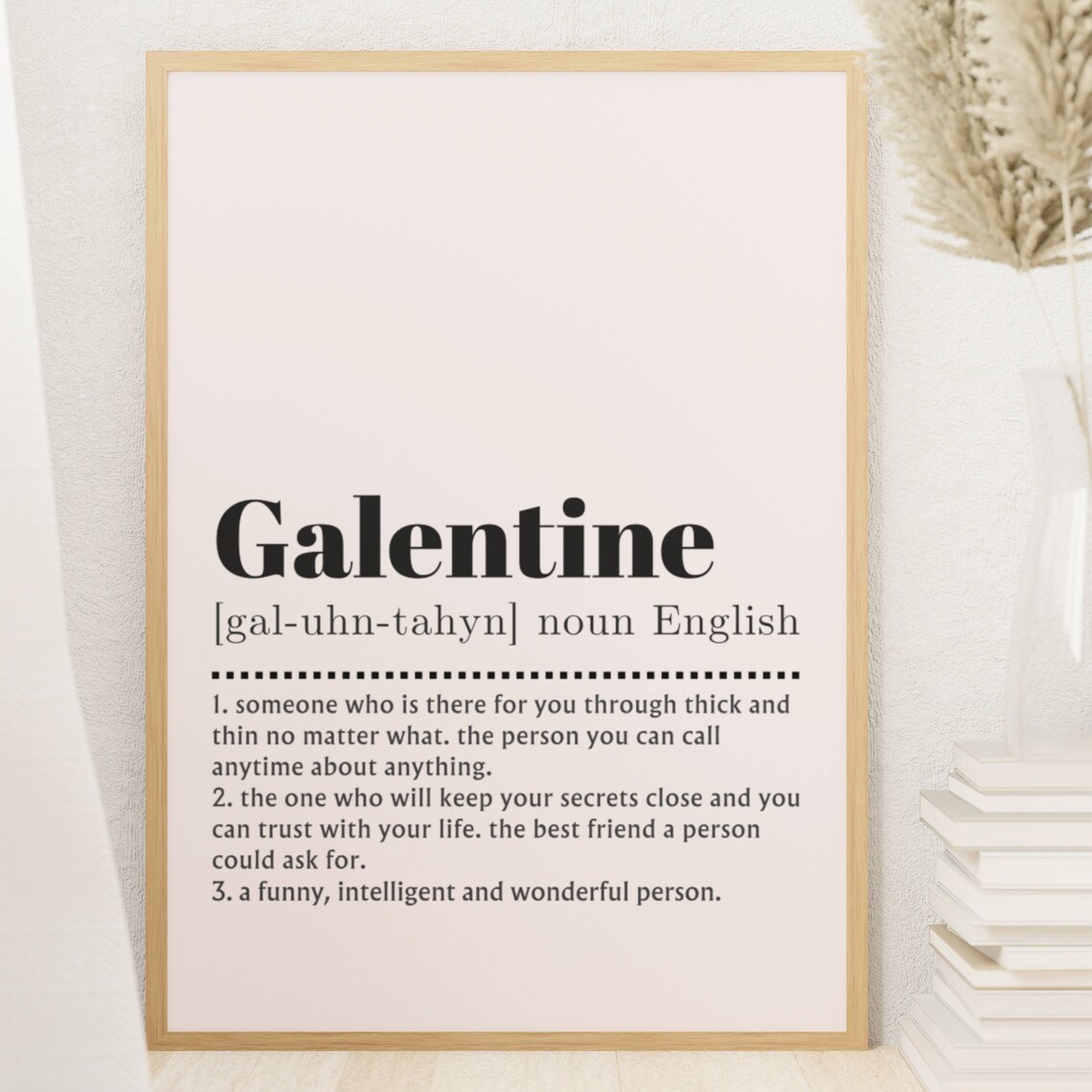 Galentine Definition Poster, Friendship Gift For Friends - Image 4
