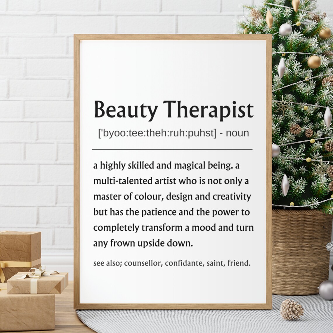 Beauty Therapist Definition Magical Artist Appreciation Poster - Image 9
